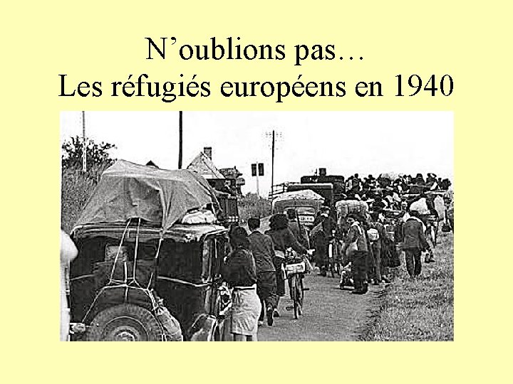 N’oublions pas… Les réfugiés européens en 1940 