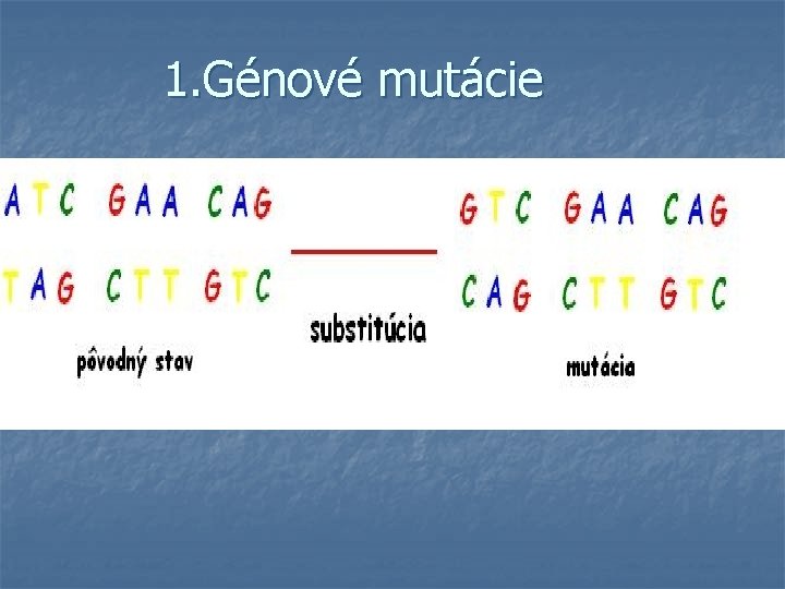 1. Génové mutácie 