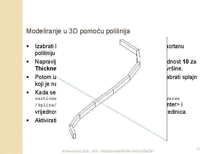 Modeliranje u 3 D pomoću polilinija § § Izabrati Modify | Object | Edit.