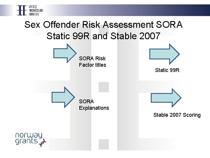 Sex Offender Risk Assessment SORA Static 99 R and Stable 2007 SORA Risk Factor