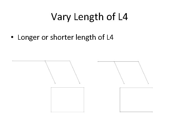 Vary Length of L 4 • Longer or shorter length of L 4 