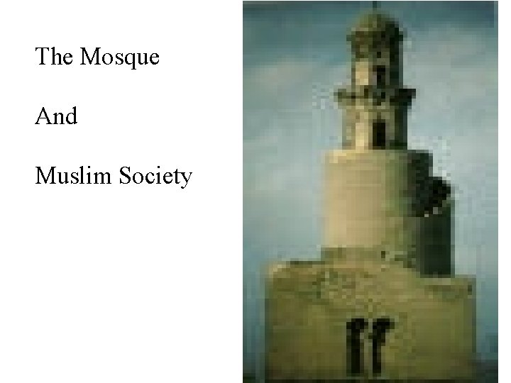 The Mosque And Muslim Society 