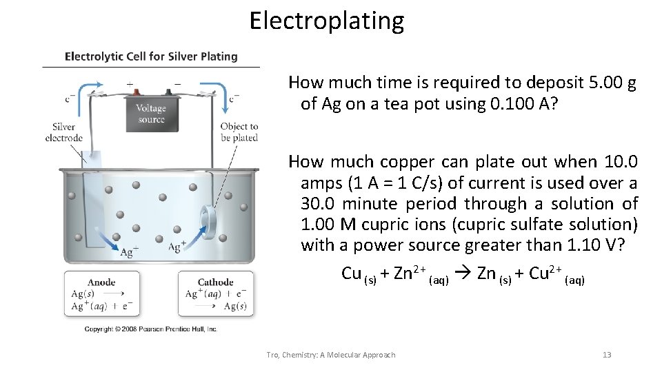 Electroplating How much time is required to deposit 5. 00 g of Ag on