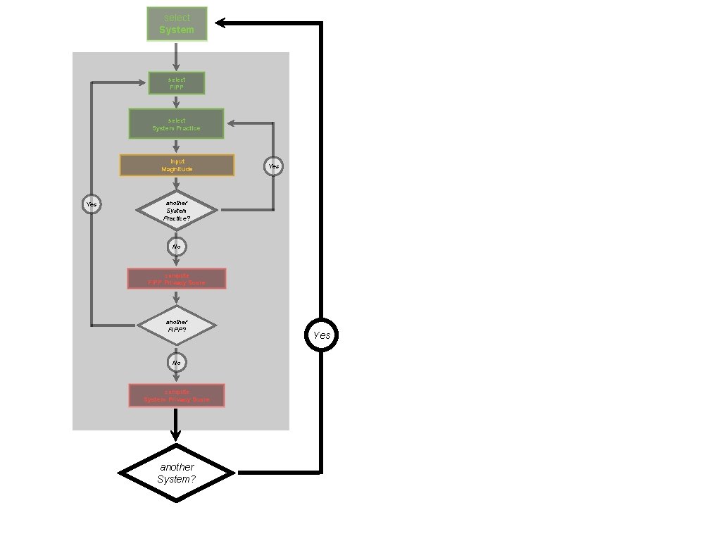 select System select FIPP select System Practice input Magnitude Yes another System Practice? No