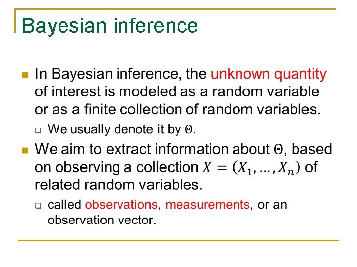 Bayesian inference n 