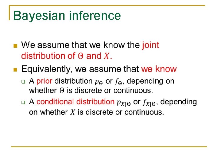 Bayesian inference n 