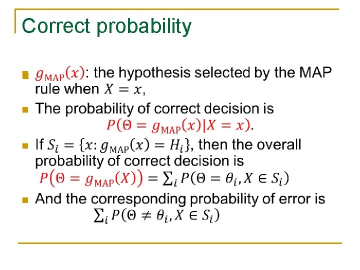 Correct probability n 