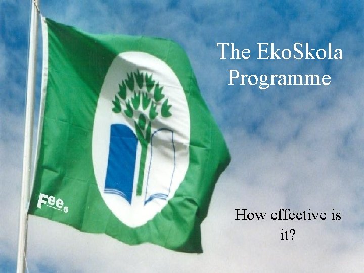 The Eko. Skola Programme How effective is it? 