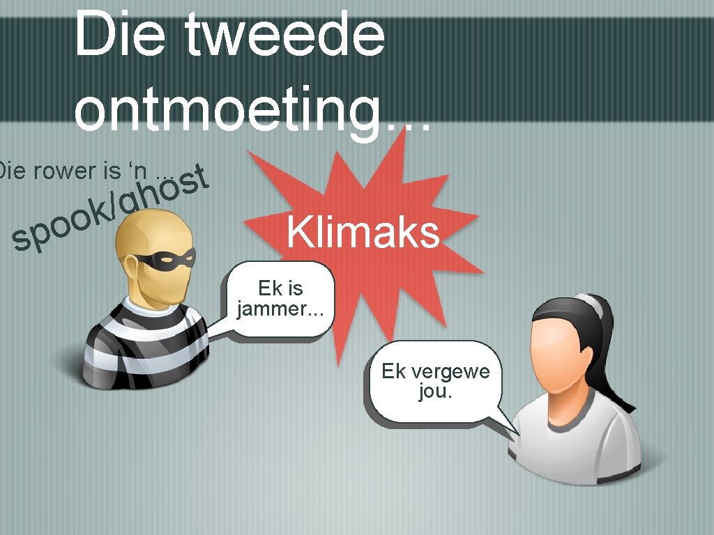 Die tweede ontmoeting. . . t s o h g / k o o