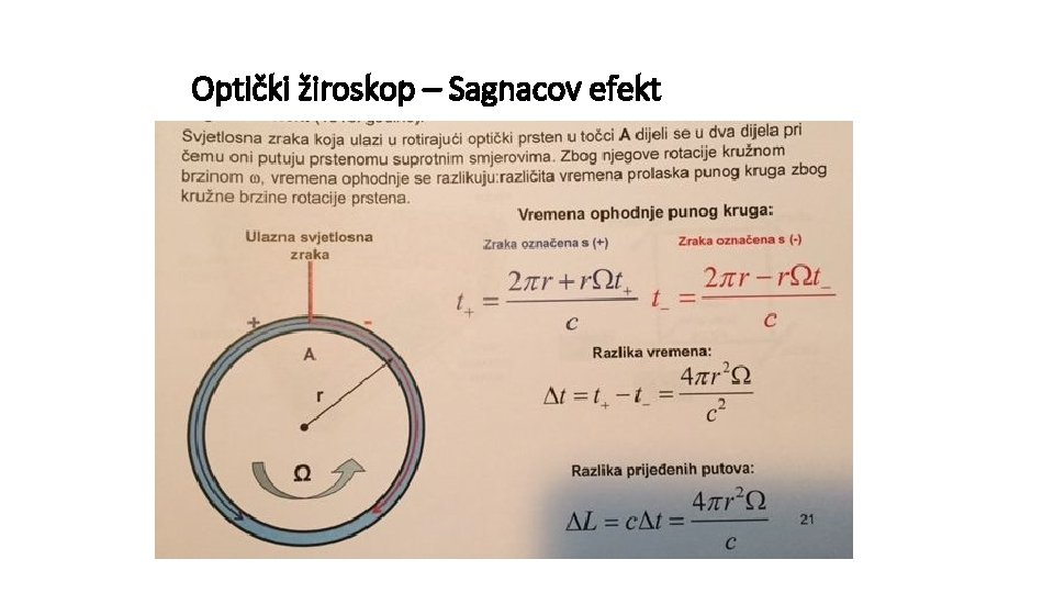 Optički žiroskop – Sagnacov efekt 