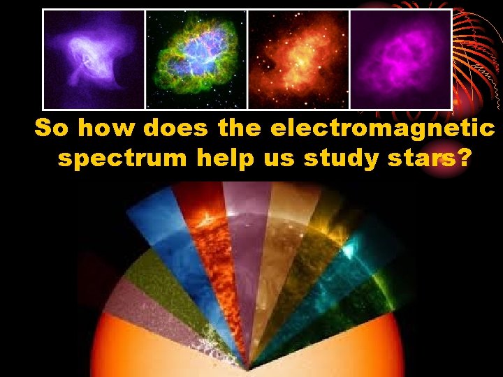 So how does the electromagnetic spectrum help us study stars? 
