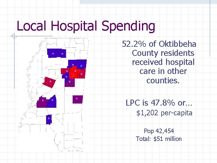 Local Hospital Spending 52. 2% of Oktibbeha County residents received hospital care in other