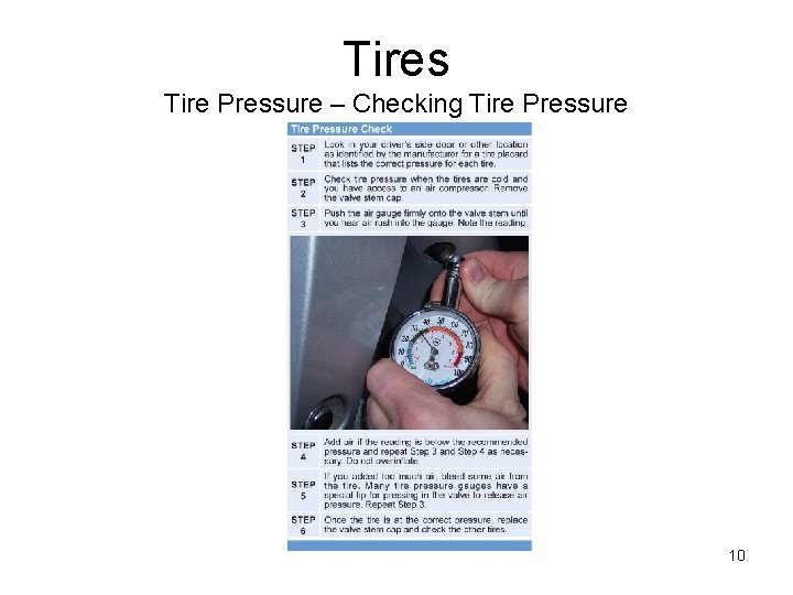 Tires Tire Pressure – Checking Tire Pressure 10 