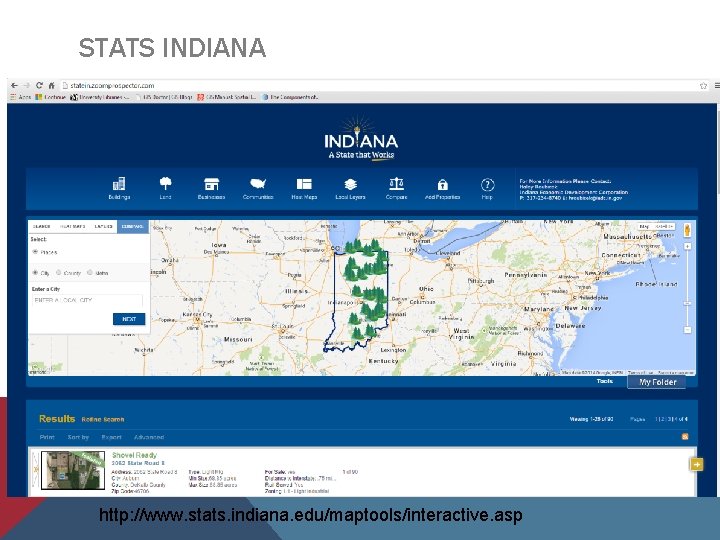 STATS INDIANA http: //www. stats. indiana. edu/maptools/interactive. asp 