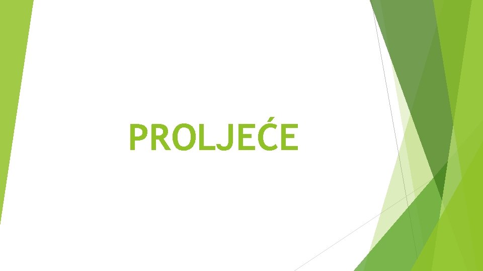 PROLJEĆE 