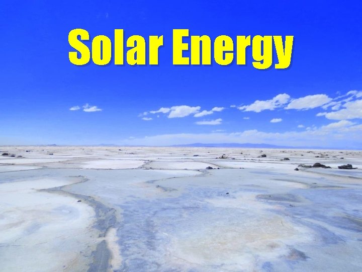 Solar Energy 