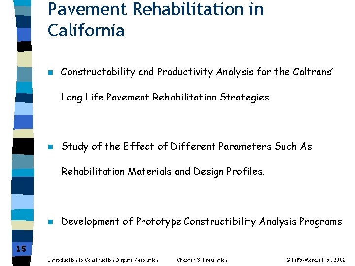Pavement Rehabilitation in California n Constructability and Productivity Analysis for the Caltrans’ Long Life