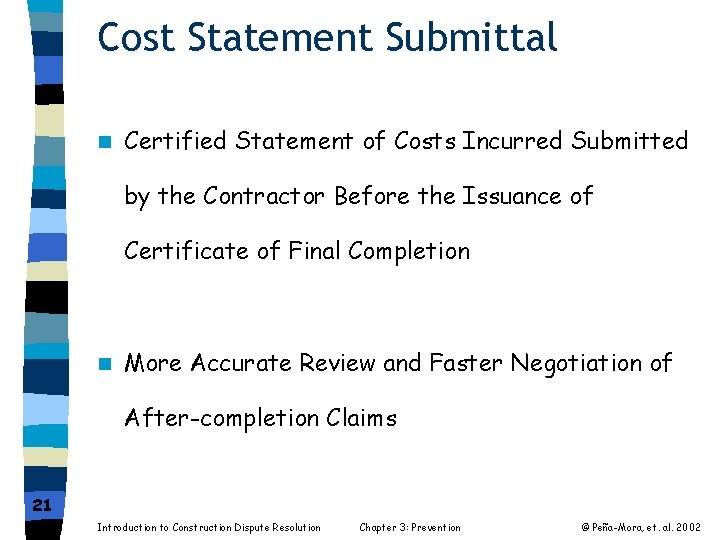 Cost Statement Submittal n Certified Statement of Costs Incurred Submitted by the Contractor Before
