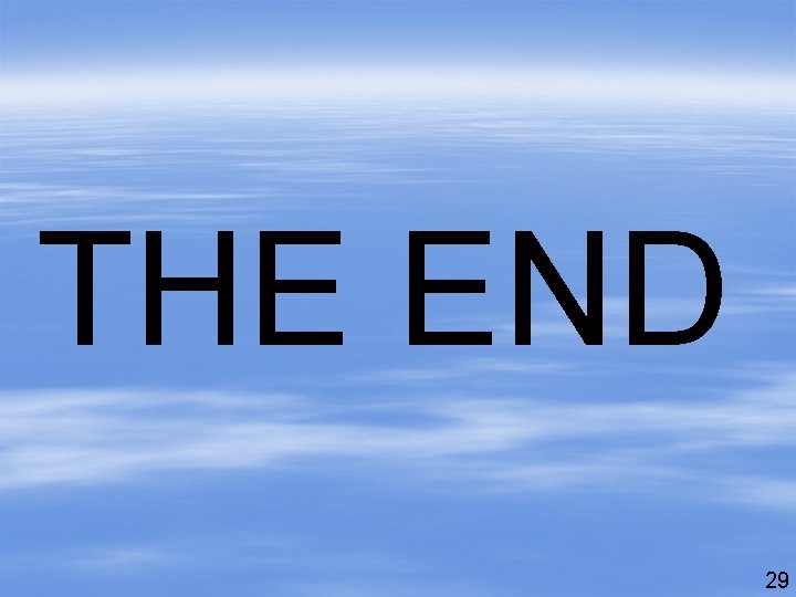 THE END 29 