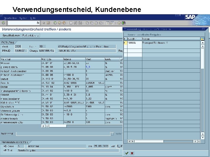 Verwendungsentscheid, Kundenebene jw Kurt Fantes 23. 01. 2003 jw. LIMS Seite 28 