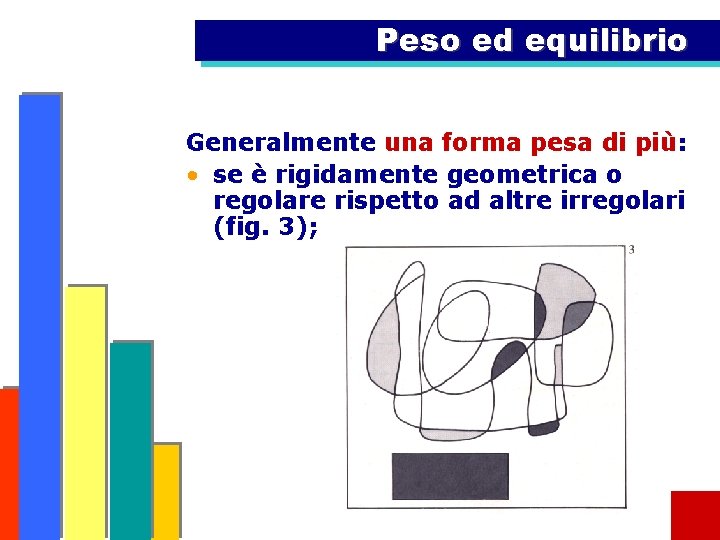 Peso ed equilibrio Generalmente una forma pesa di più: • se è rigidamente geometrica