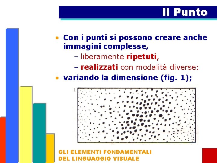 Il Punto • Con i punti si possono creare anche immagini complesse, – liberamente