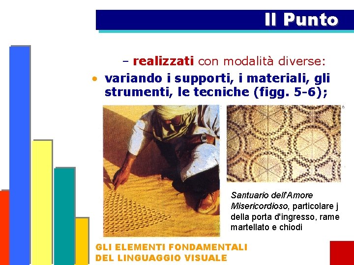 Il Punto – realizzati con modalità diverse: • variando i supporti, i materiali, gli