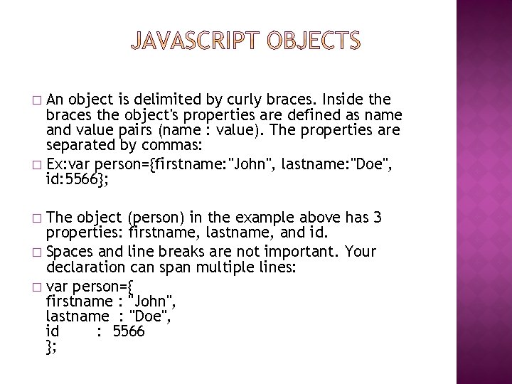 Separation of Statements Java Script is a sequence