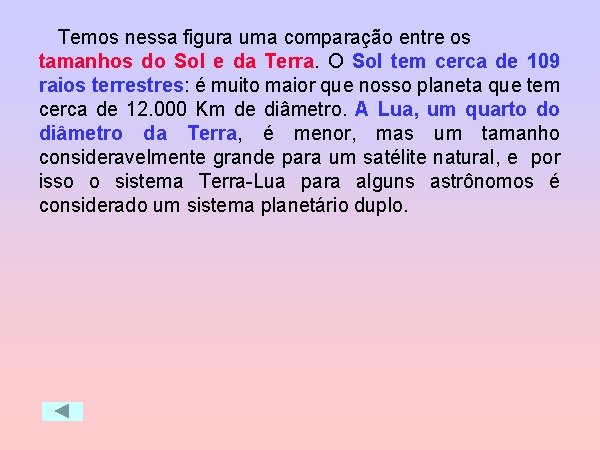 Temos nessa figura uma comparação entre os tamanhos do Sol e da Terra. O