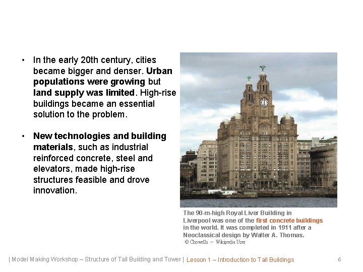  • In the early 20 th century, cities became bigger and denser. Urban