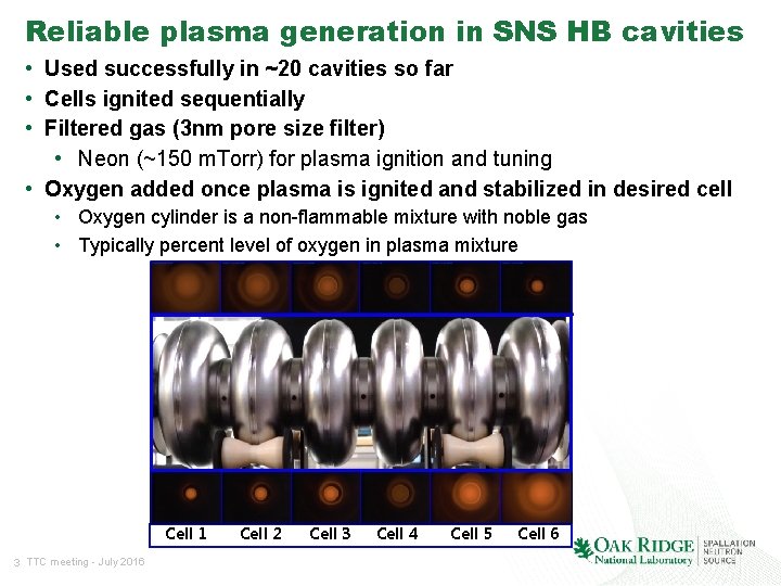 Reliable plasma generation in SNS HB cavities • Used successfully in ~20 cavities so