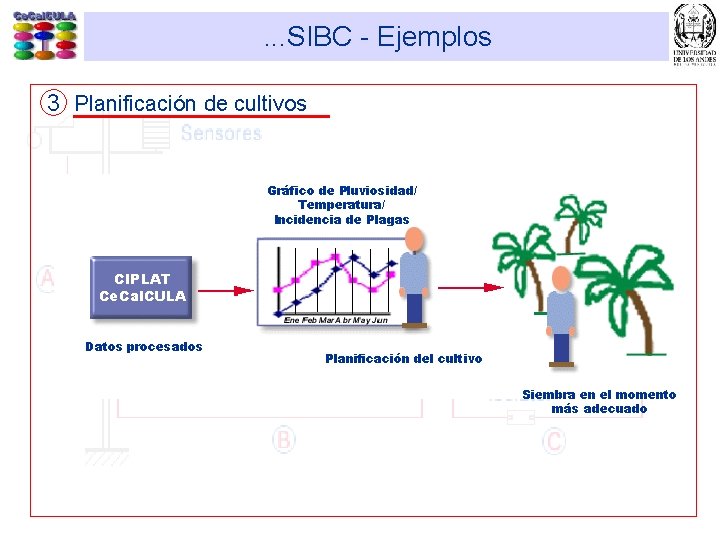 . . . SIBC - Ejemplos 3 Planificación de cultivos Gráfico de Pluviosidad/ Temperatura/