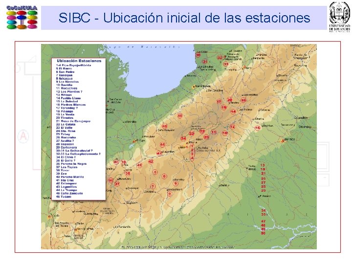 SIBC - Ubicación inicial de las estaciones 
