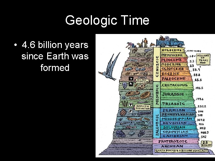 Geologic Time • 4. 6 billion years since Earth was formed 