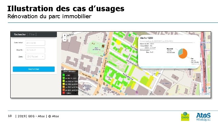 Illustration des cas d’usages Rénovation du parc immobilier 18 | 2019| GEG - Atos