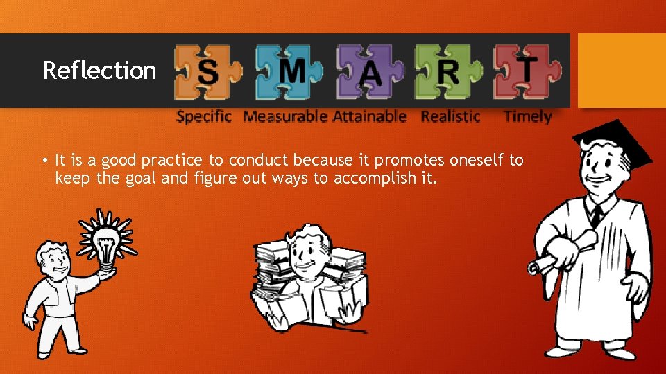 Reflection • It is a good practice to conduct because it promotes oneself to