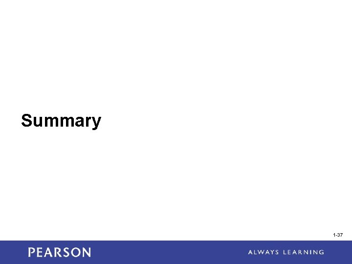 Summary 1 -37 Summary 1 -37