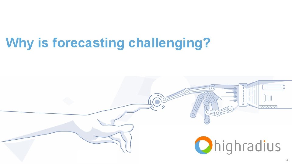Why is forecasting challenging? 14 