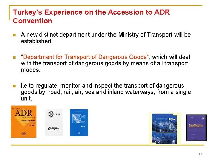 Turkey’s Experience on the Accession to ADR Convention n A new distinct department under