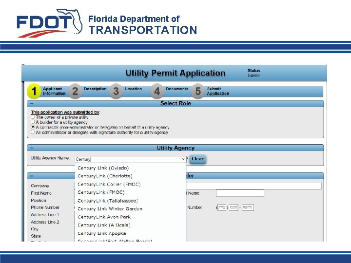Florida Department of TRANSPORTATION 