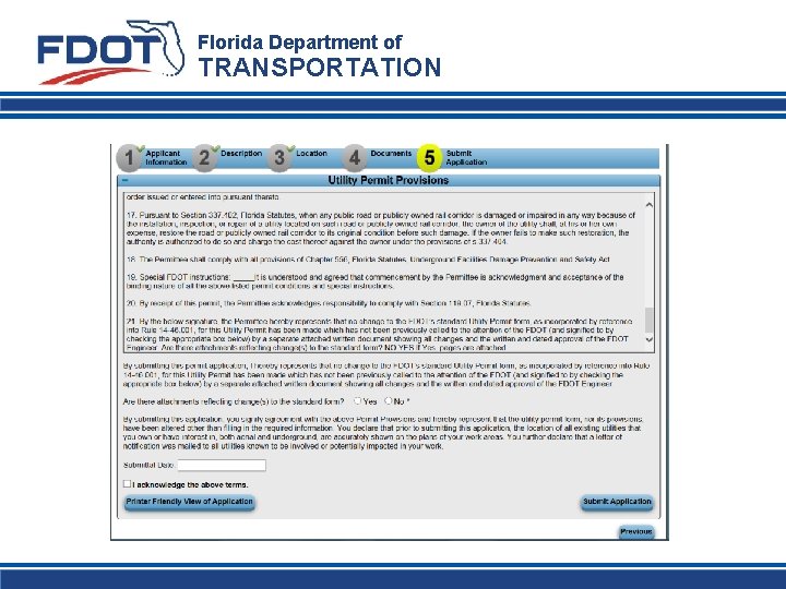 Florida Department of TRANSPORTATION 