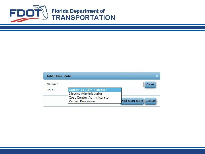 Florida Department of TRANSPORTATION 