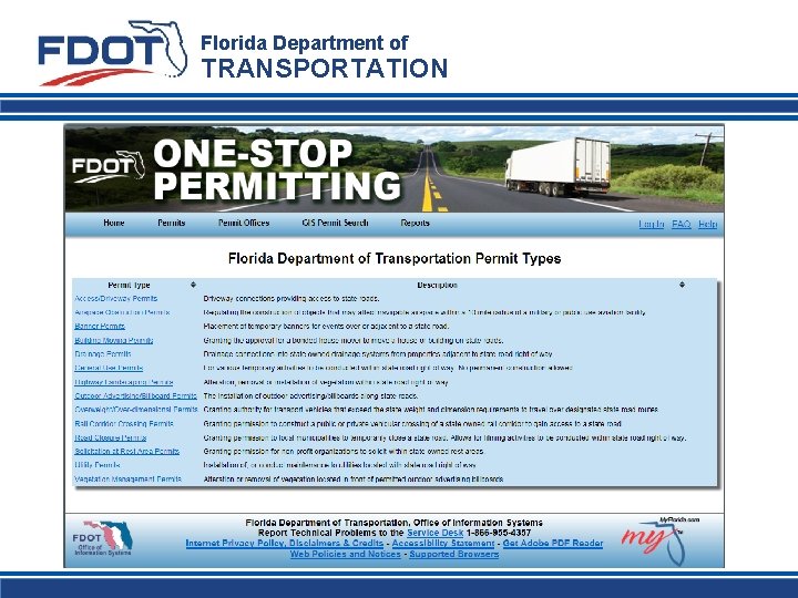 Florida Department of TRANSPORTATION 