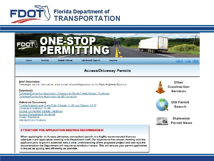 Florida Department of TRANSPORTATION 