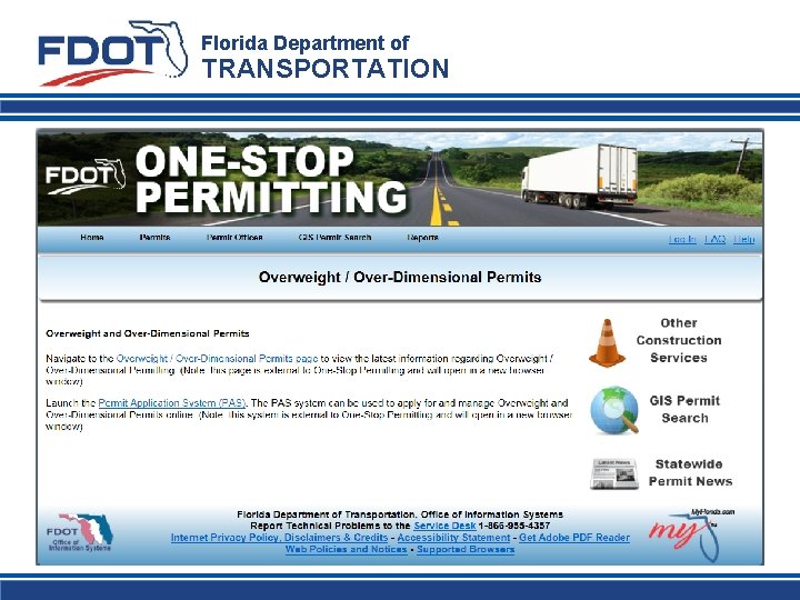 Florida Department of TRANSPORTATION 