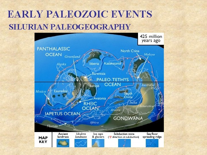 EARLY PALEOZOIC EVENTS SILURIAN PALEOGEOGRAPHY 