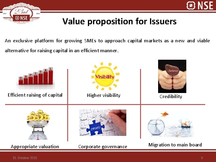 Value proposition for Issuers An exclusive platform for growing SMEs to approach capital markets