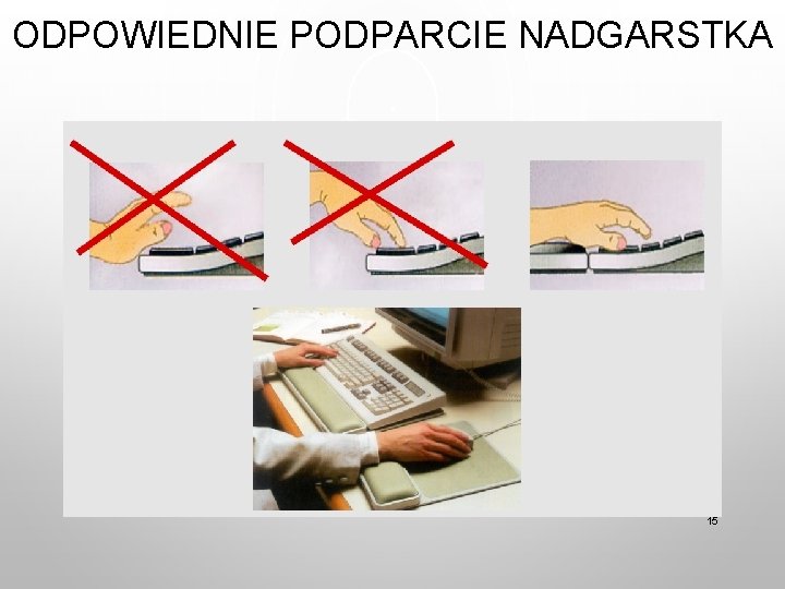 ODPOWIEDNIE PODPARCIE NADGARSTKA 15 