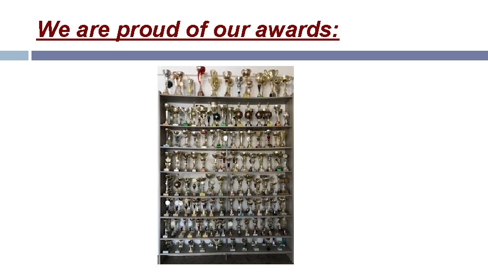We are proud of our awards: 