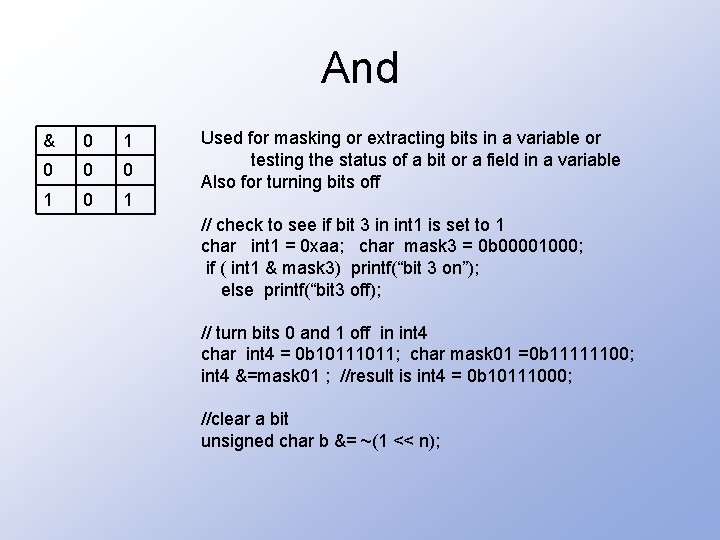 Bit Manipulations CS 212 Bit Level Manipulators And